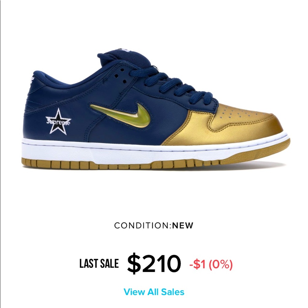 Nike dunk low pro supreme, lightly worn